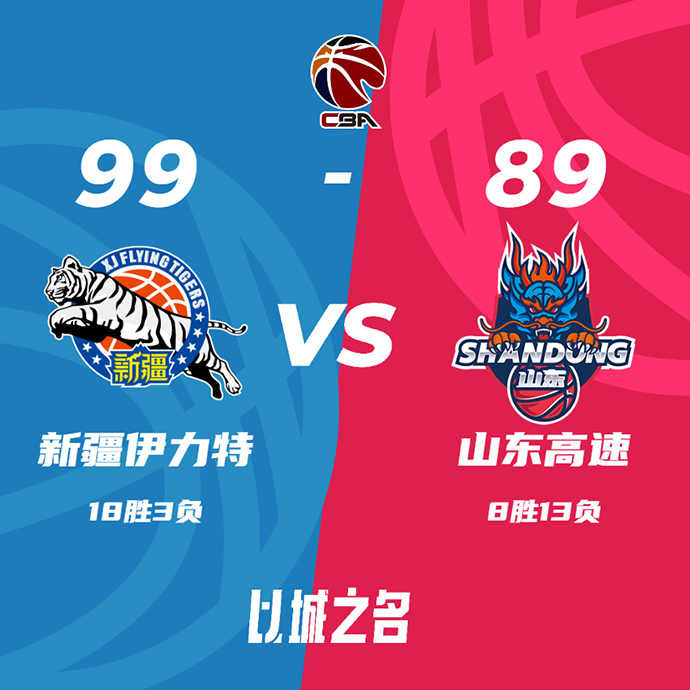 新疆99-89力克山东 齐麟25分 阿不都24+14 陈培东20分